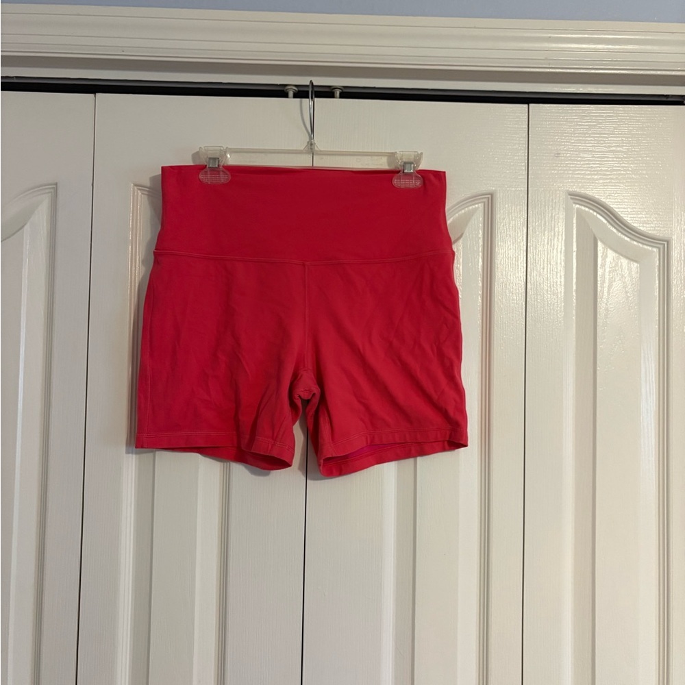 Lululemon Athletica Vibrant Pink High Waist Shorts